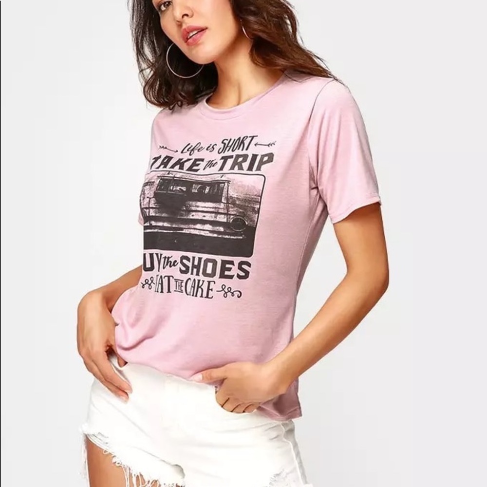 “Life is Short, Take The Trip” Graphic Tee - Picture 4 of 8